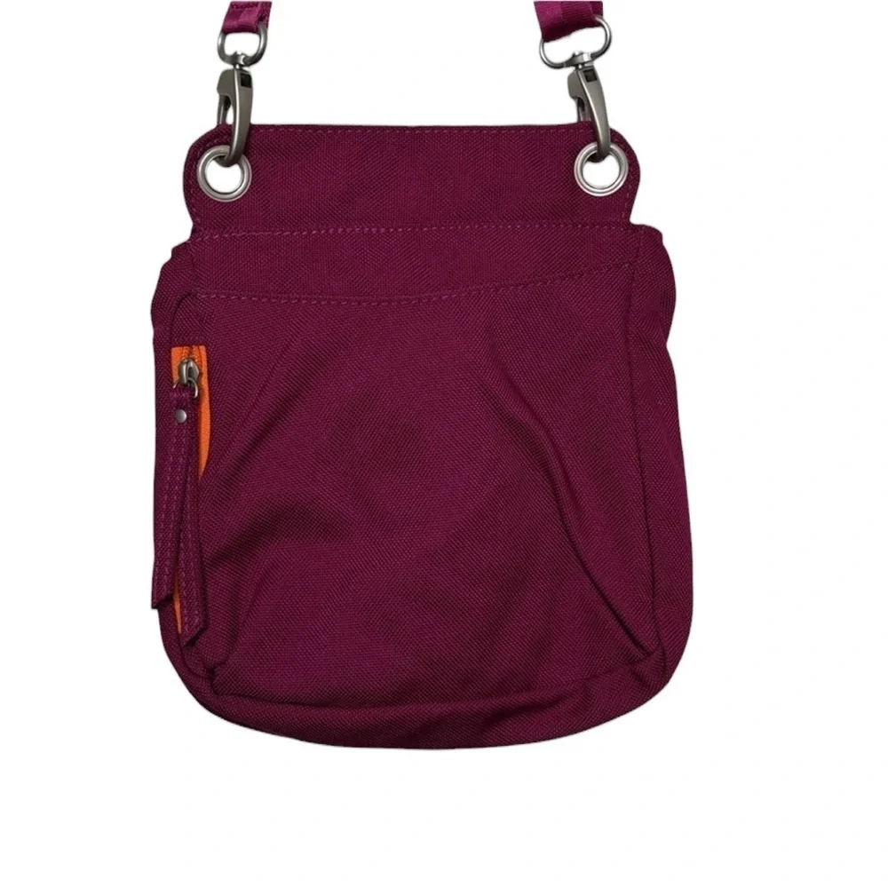 Haiku Red Purple Small Crossbody Travel Bag BLEMISH